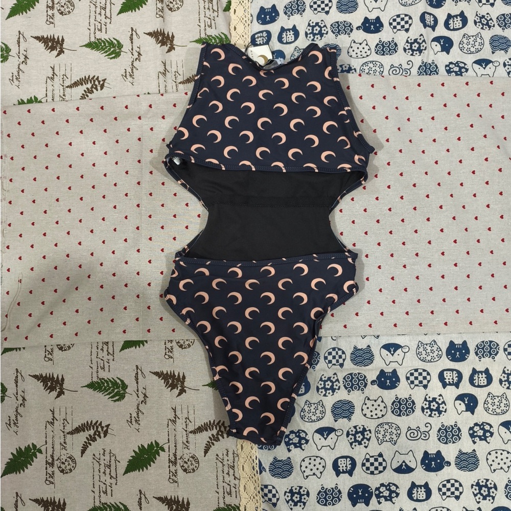 Marine Serre Navy Crescent Moon One-Piece Swimsuit - Picture 5 of 7